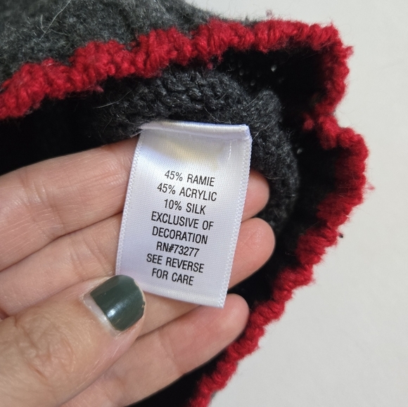 Croft& Barrow cardinal chickadee birds nature embroider zip sweater ramie silk M - Picture 3 of 8